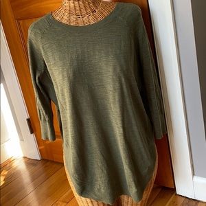 Express olive green 3/4 sleeve sweater